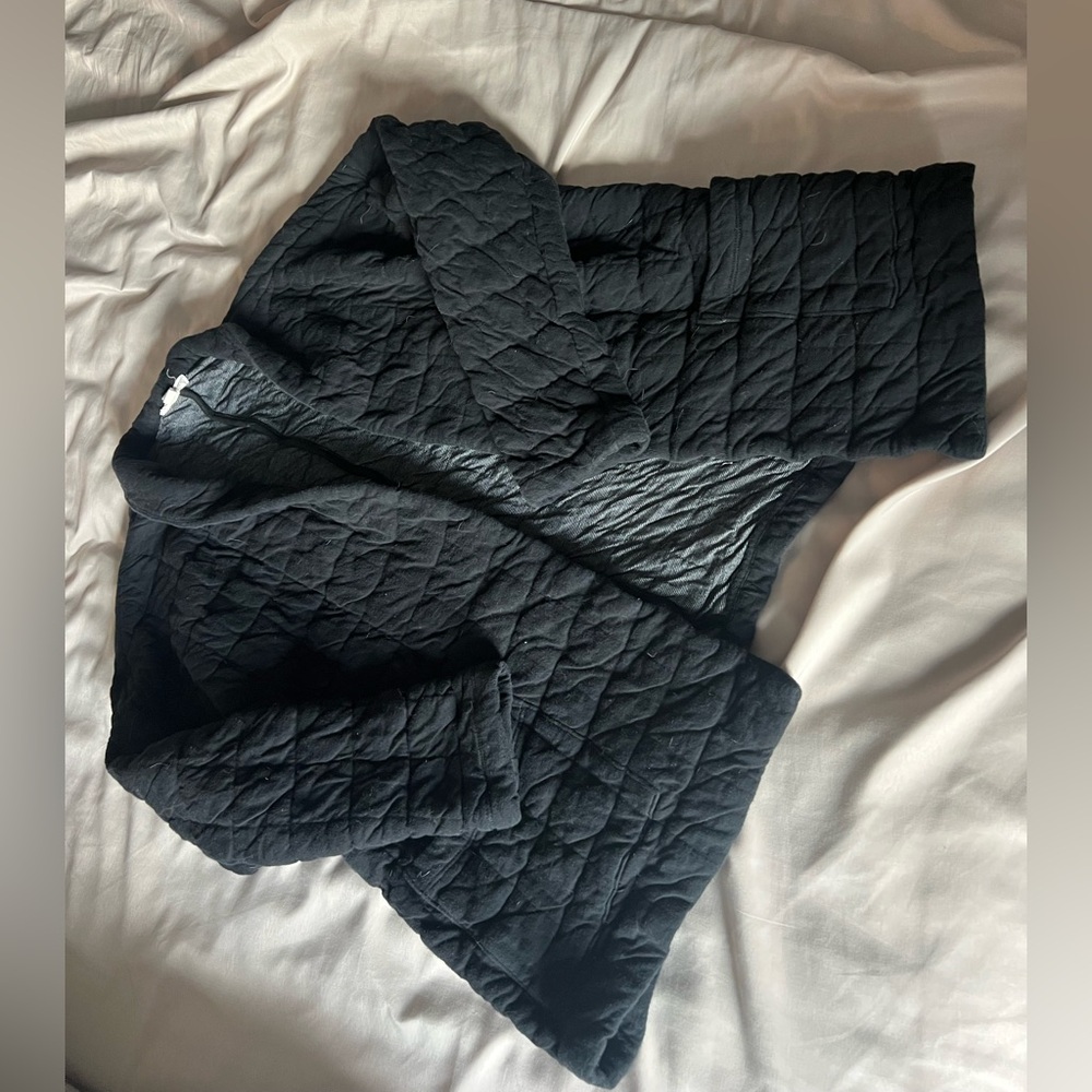 Eileen Fisher Elegant Black Quilted Jacket